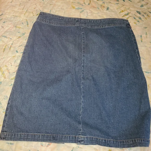 Ralph Lauren Blue Denim A-Line Skirt - Picture 3 of 5